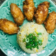 Fried Rice with Chicken Wings
